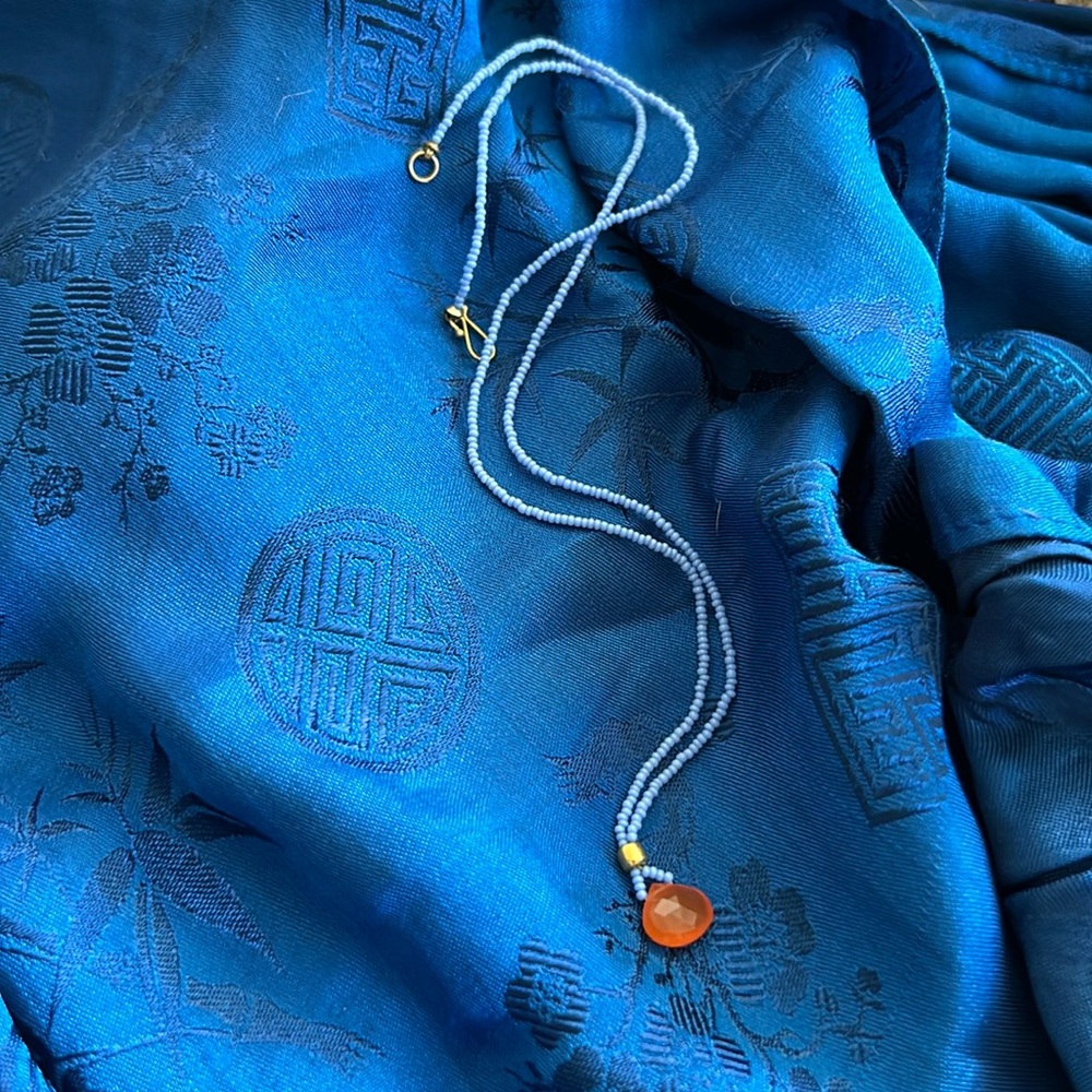 Beaded Necklace with Natural stone